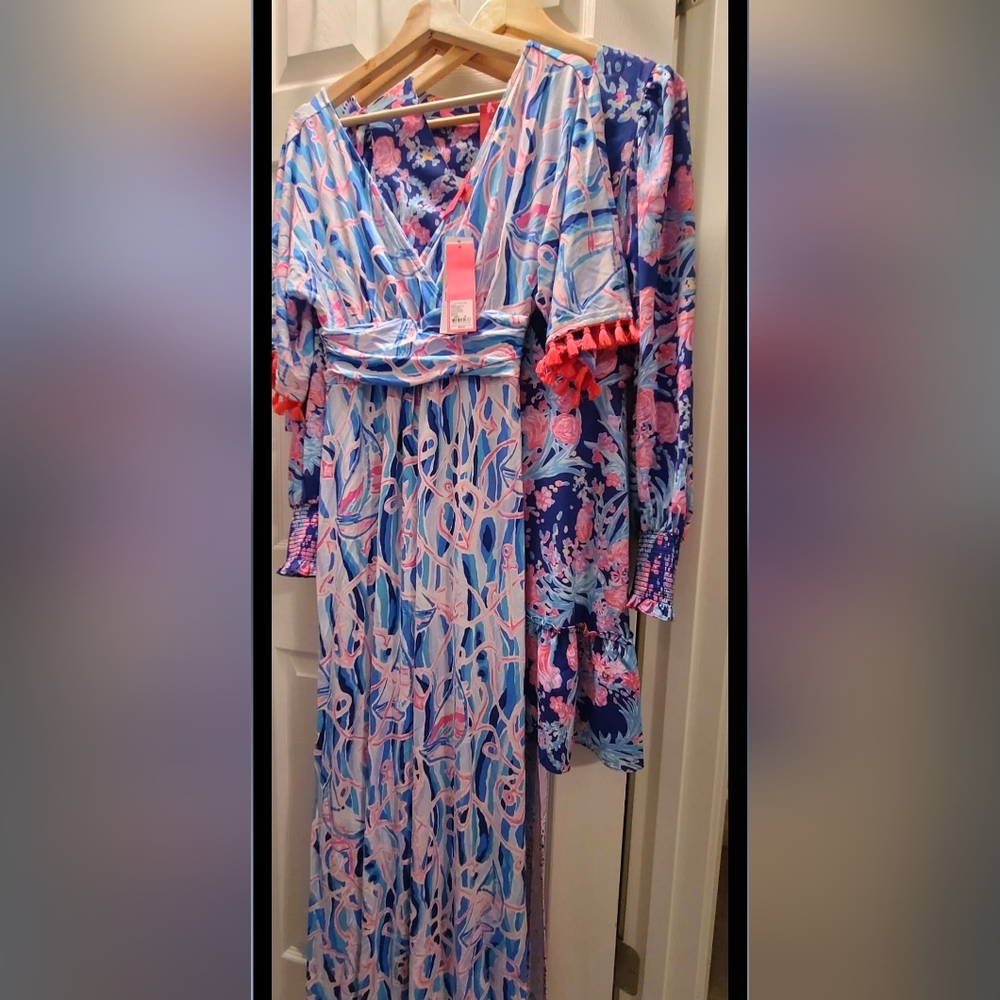 HTF Lilly Pulitzer Parigi Maxi Dress in Reel Nauti